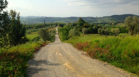 The unmade road to Agriturismo Le Capanne pic. A